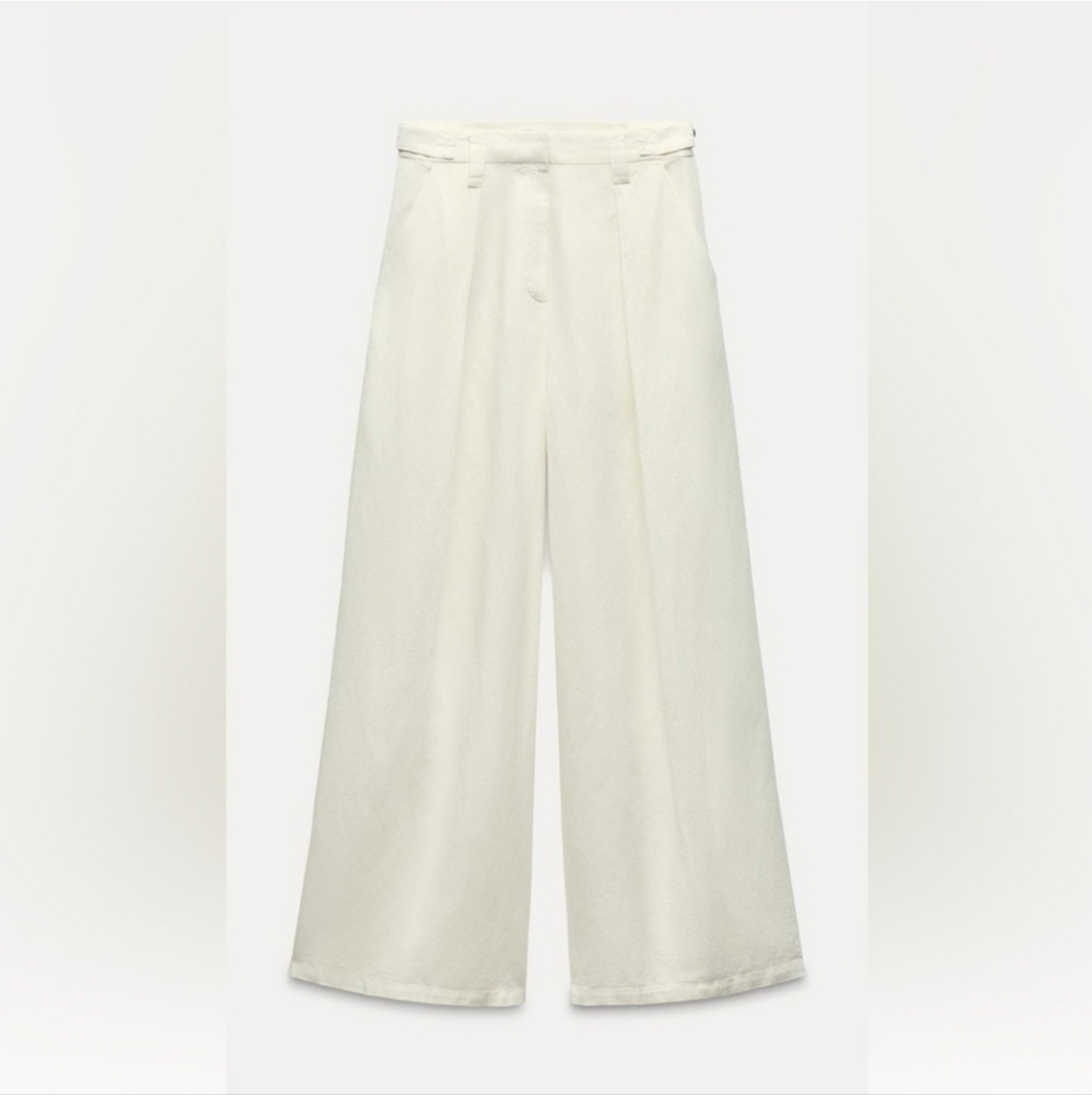 ❌️SOLD❌️WIDE LEG LINEN PANTS SIZE XS - Picture 4 of 6